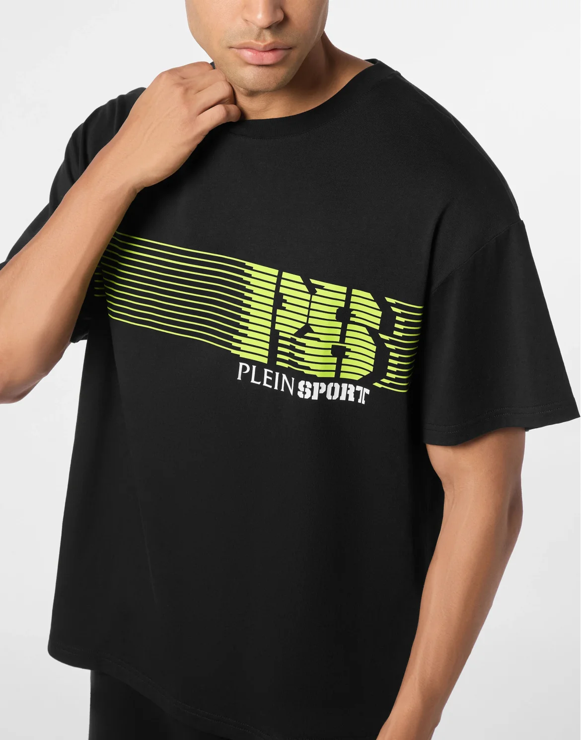 Round Neck T-Shirt Logo Stripes, цвет: Зеленый