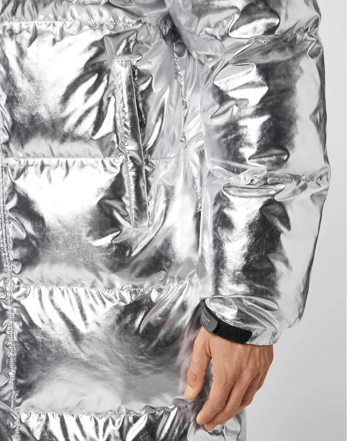 Long Down Jacket, цвет: Серебристый