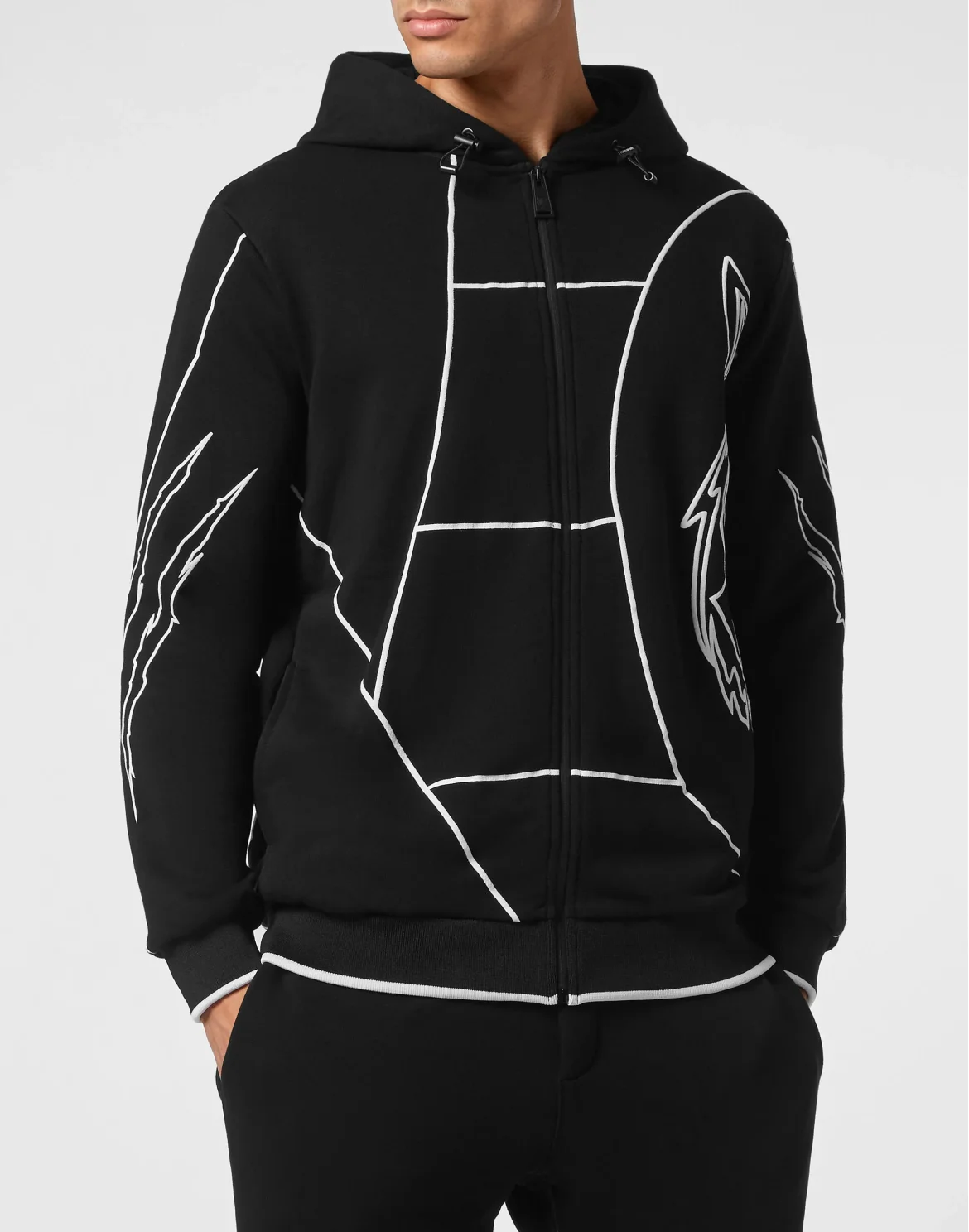 Jogging Tracksuit: Sweatjacket/Trousers Tiger Court Edition, цвет: Черный