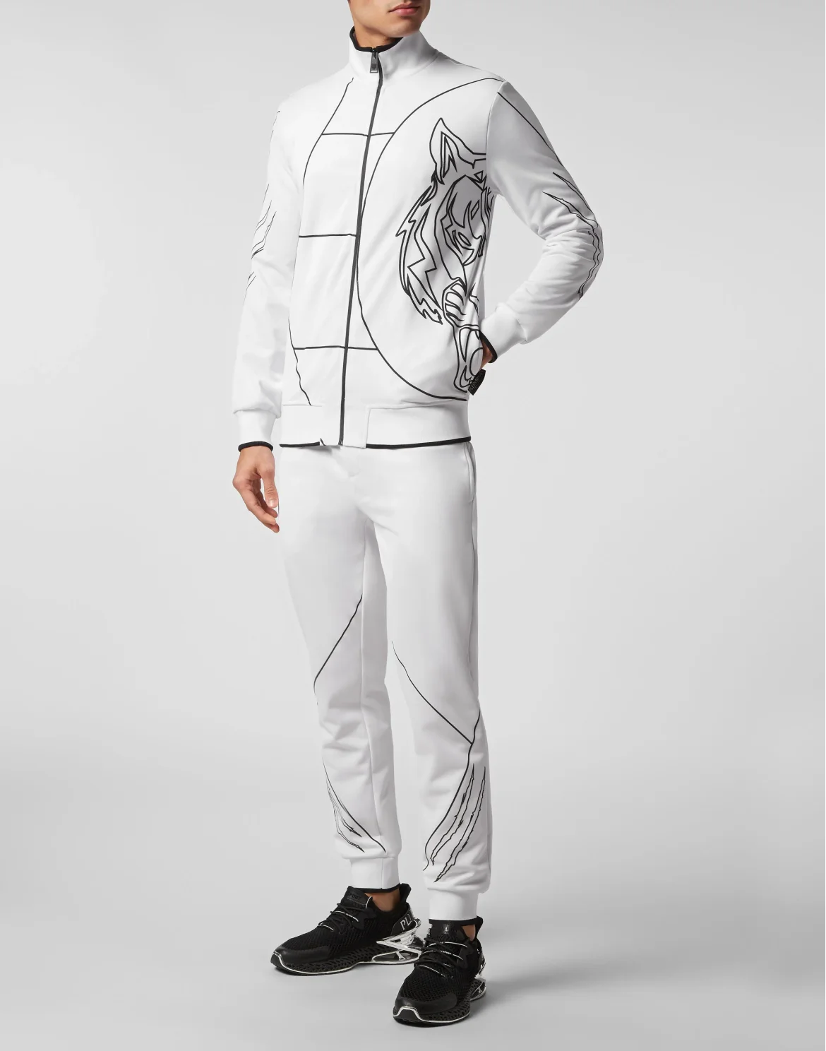 Jogging Tracksuit: Top/Trousers Tiger Court Edition, цвет: Белый