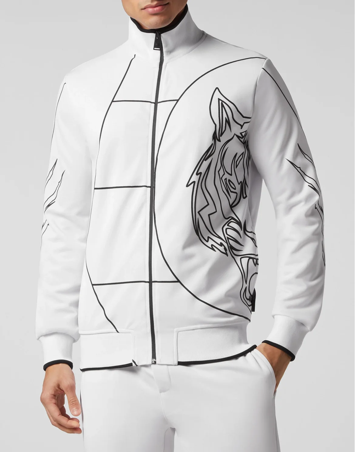 Jogging Tracksuit: Top/Trousers Tiger Court Edition, цвет: Белый