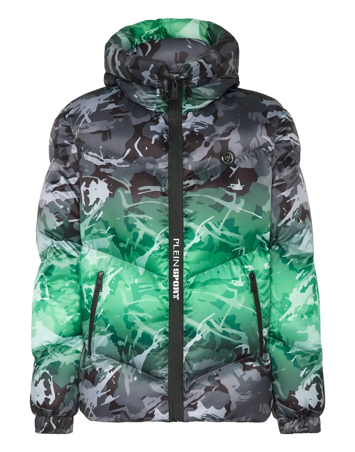 Nylon Padded Jacket Neon Amazon Edition (Camouflage), цвет: Зеленый