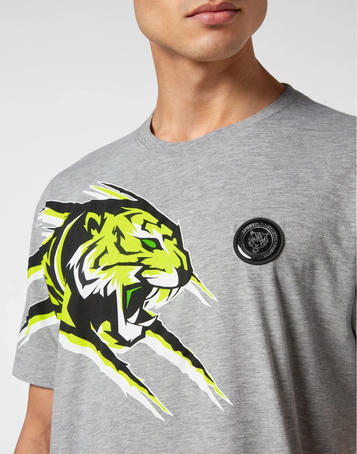 T-shirt Round Neck SS Tiger, цвет: Серый