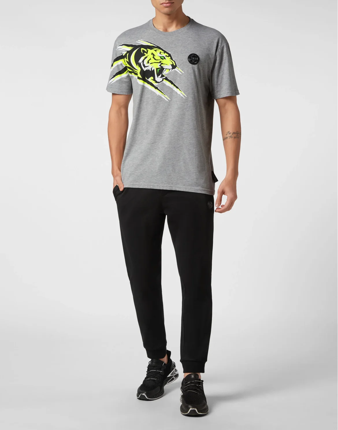 T-shirt Round Neck SS Tiger, цвет: Серый