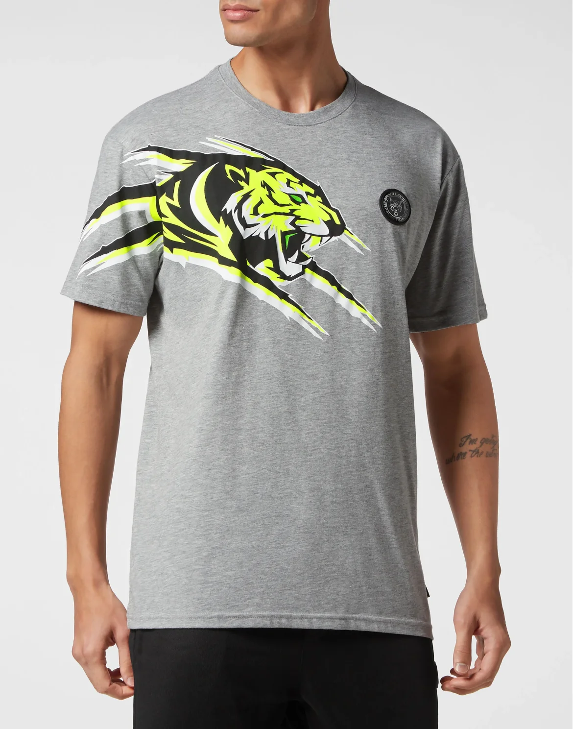 T-shirt Round Neck SS Tiger, цвет: Серый
