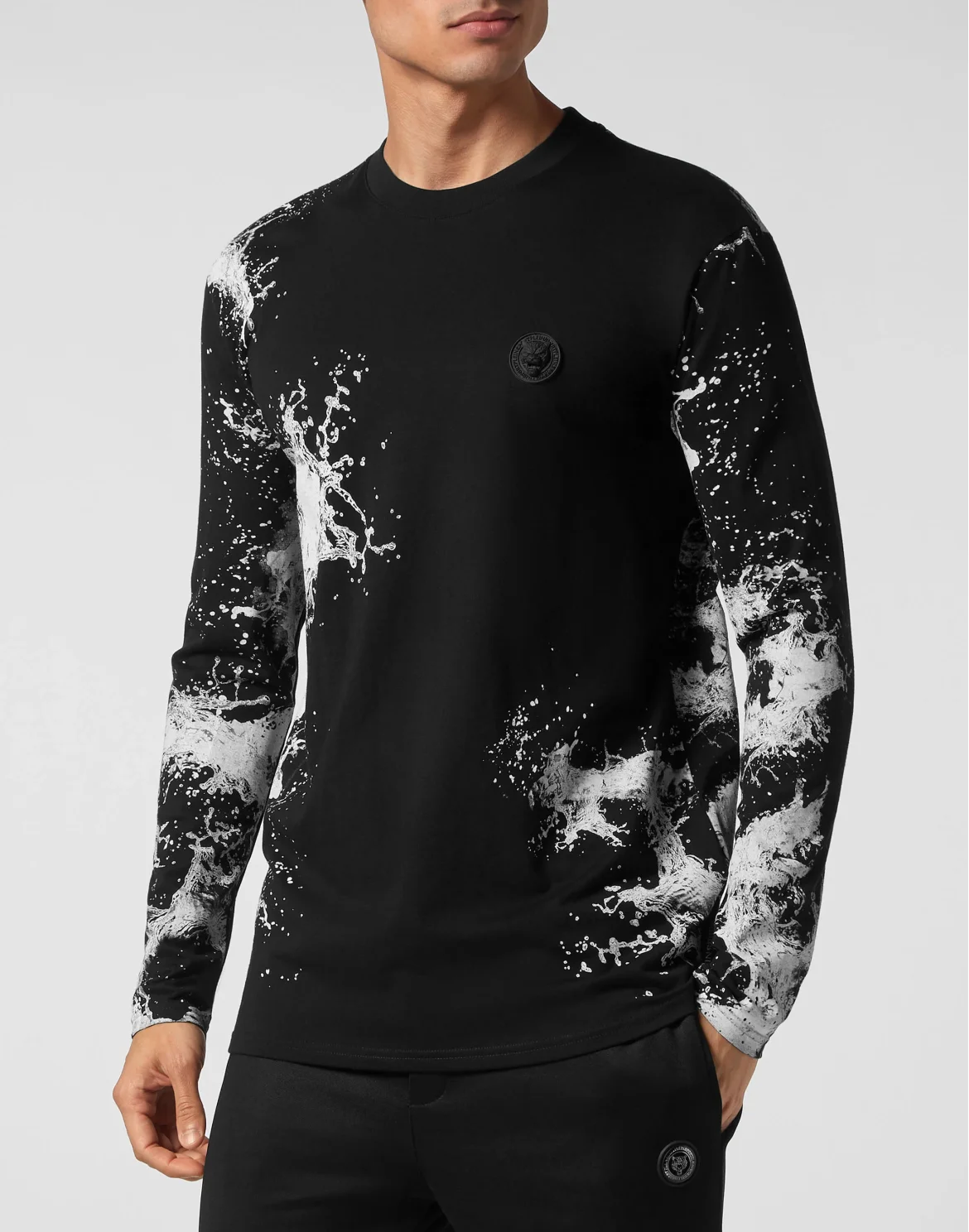 T-shirt Round Neck LS Splash Extreme, цвет: Черный