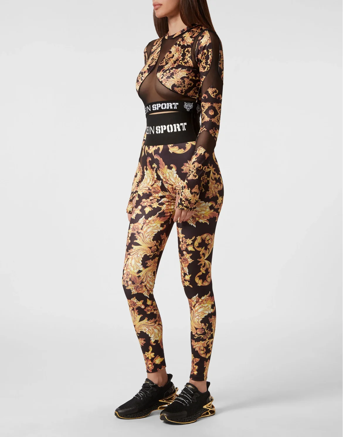 Jogging Crop Top LS Baroque, цвет: Черный