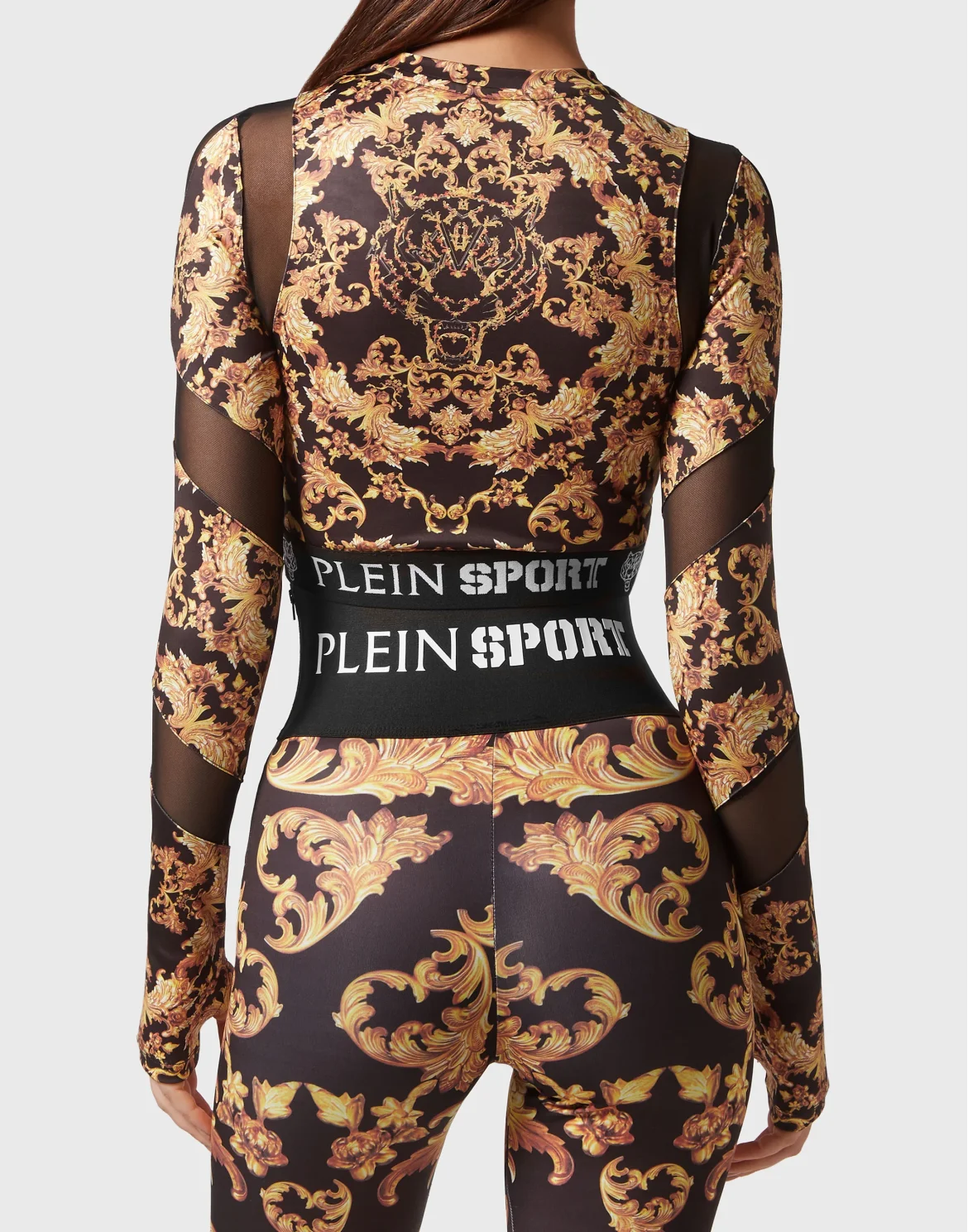 Jogging Crop Top LS Baroque, цвет: Черный