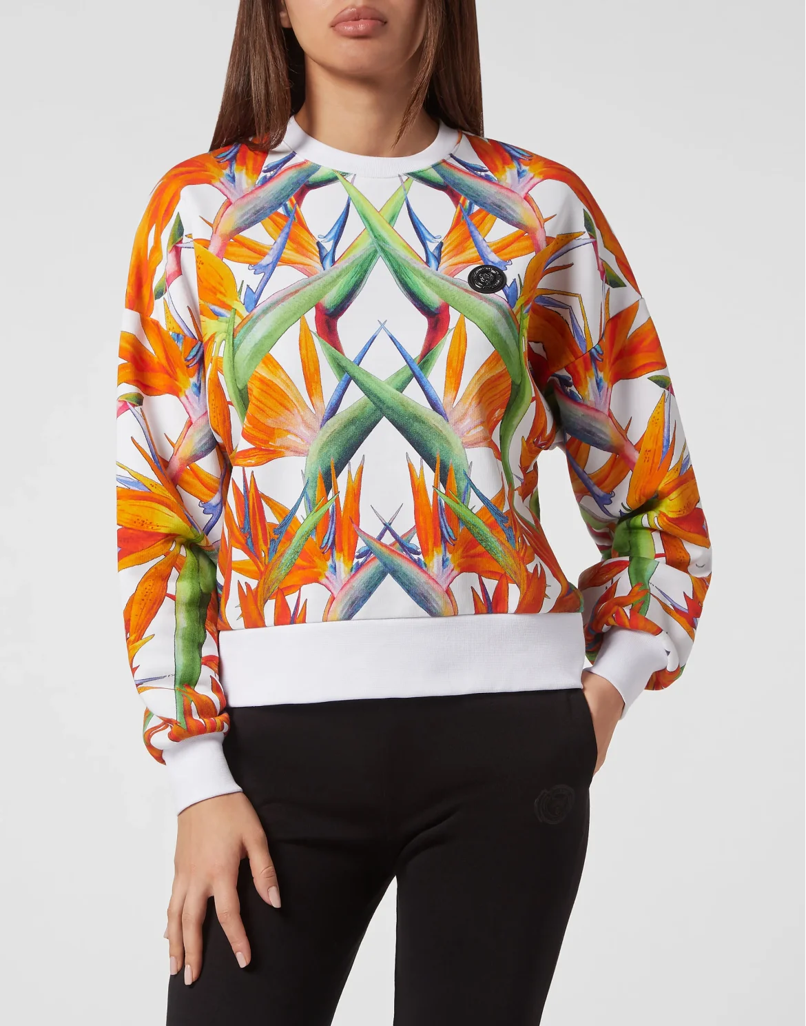 Cropped Sweatshirt LS, цвет: Мультиколор