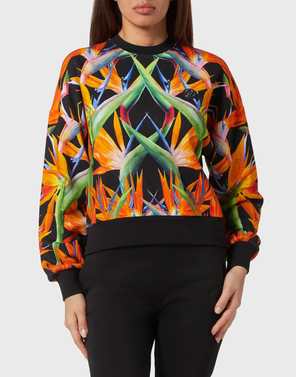 Cropped Sweatshirt LS, цвет: Черный