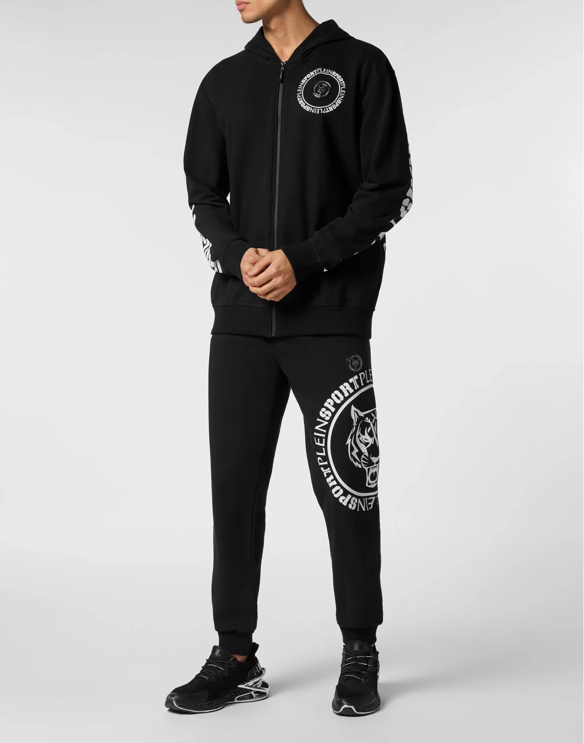 Hoodie Sweatjacket Carbon Tiger, цвет: Черный