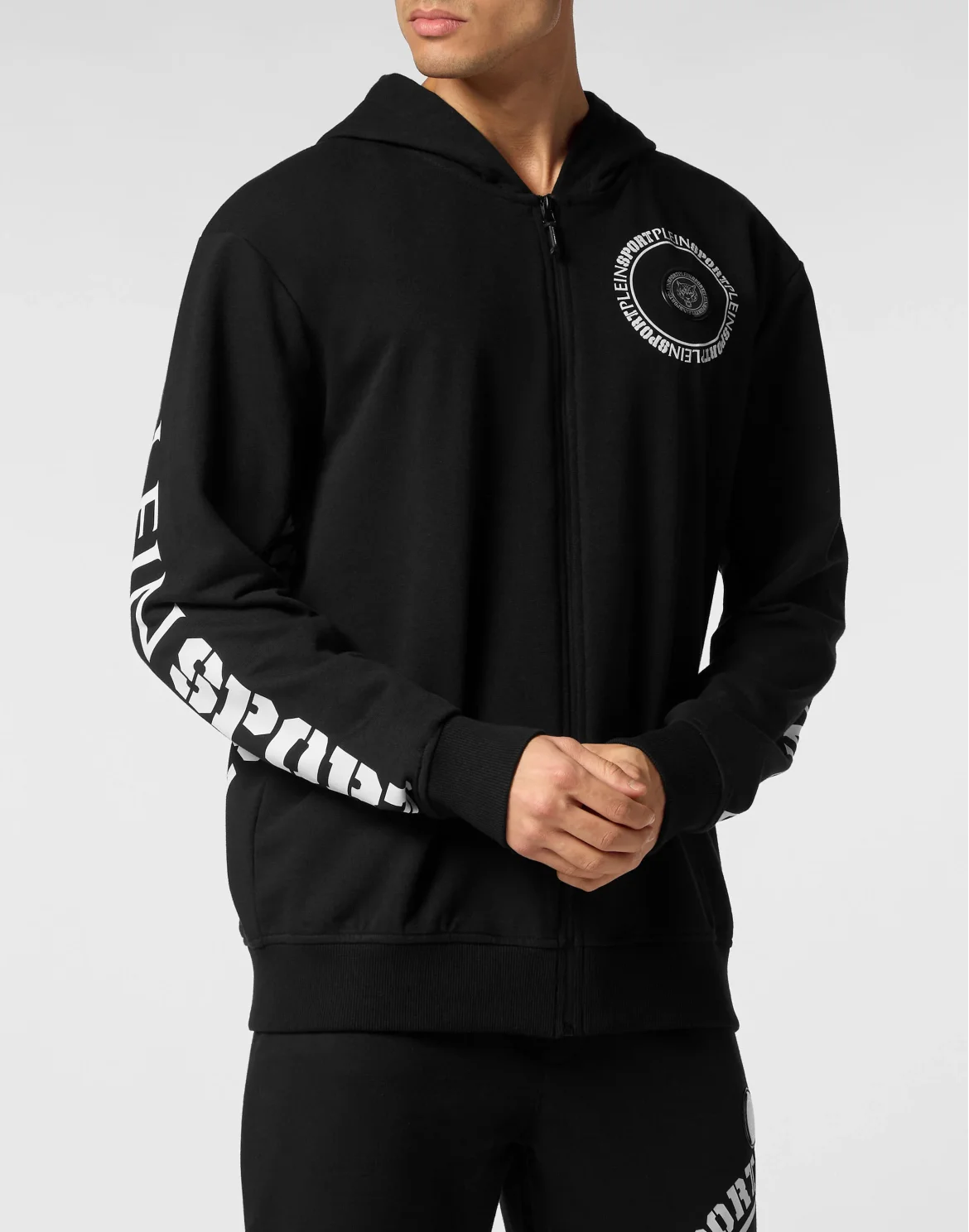 Hoodie Sweatjacket Carbon Tiger, цвет: Черный