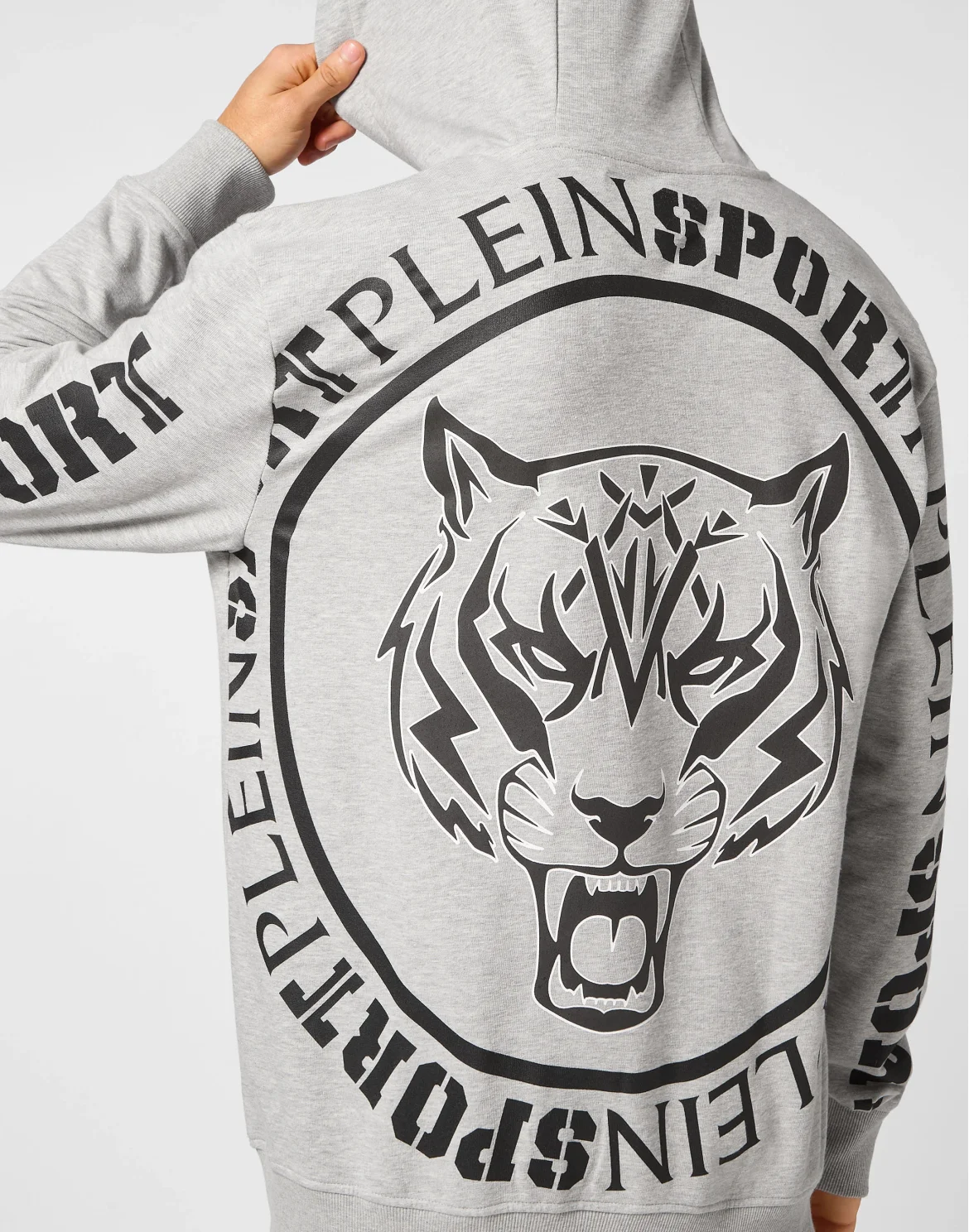 Hoodie Sweatjacket Carbon Tiger, цвет: Серый