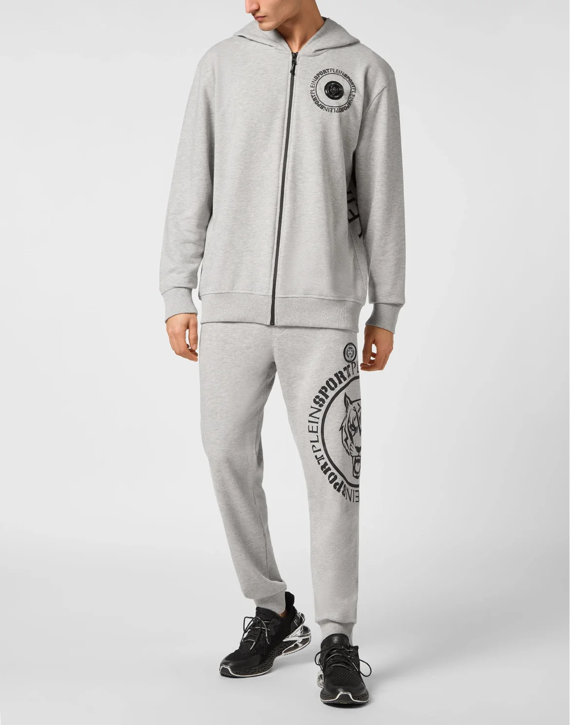 Hoodie Sweatjacket Carbon Tiger, цвет: Серый