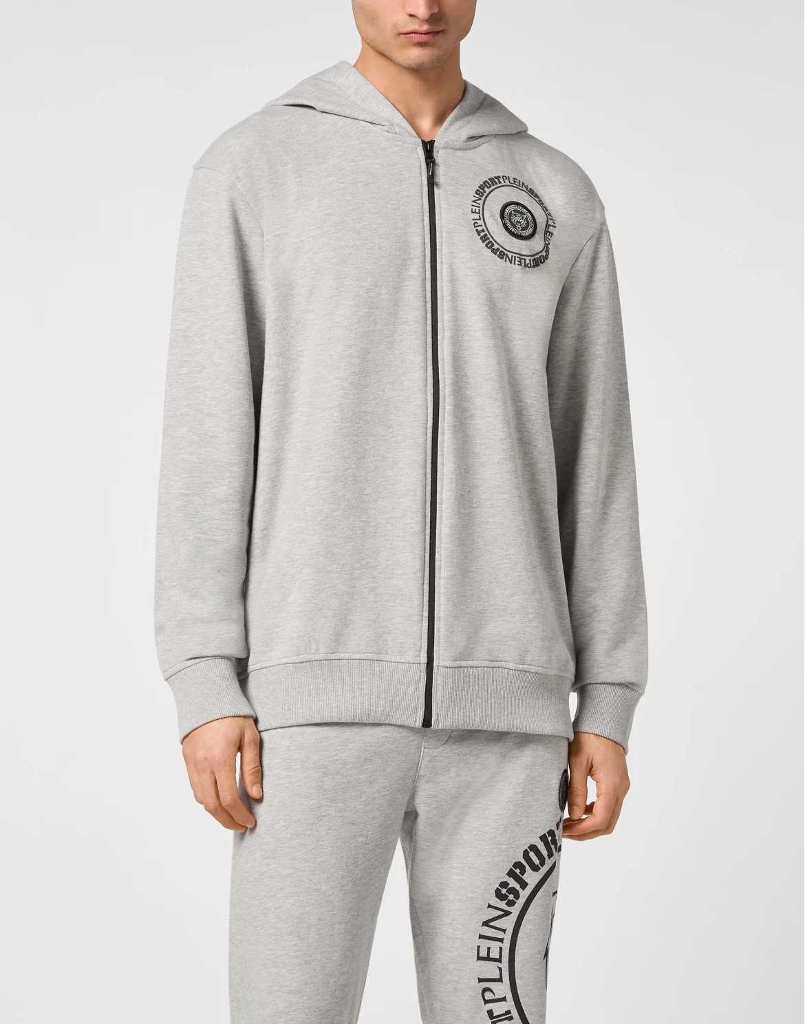 Hoodie Sweatjacket Carbon Tiger, цвет: Серый