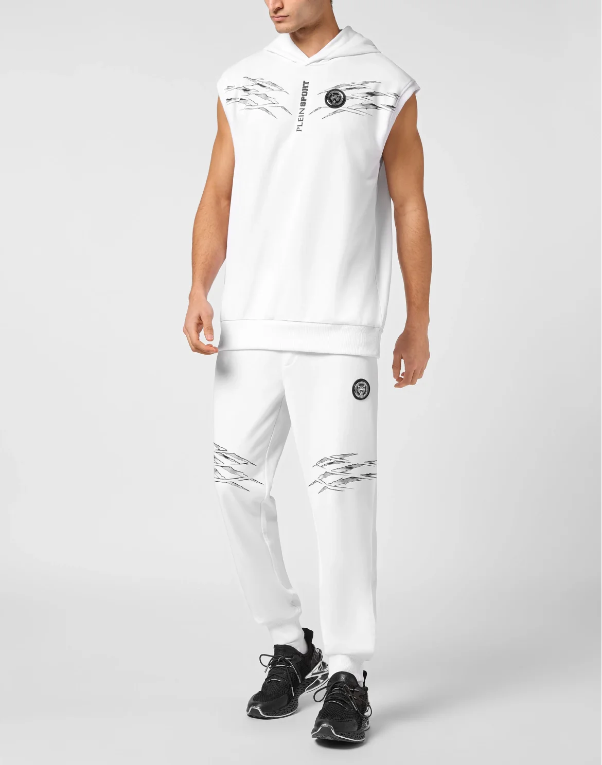Sleeveless Hoodie Sweatshirt Scratch, цвет: Белый