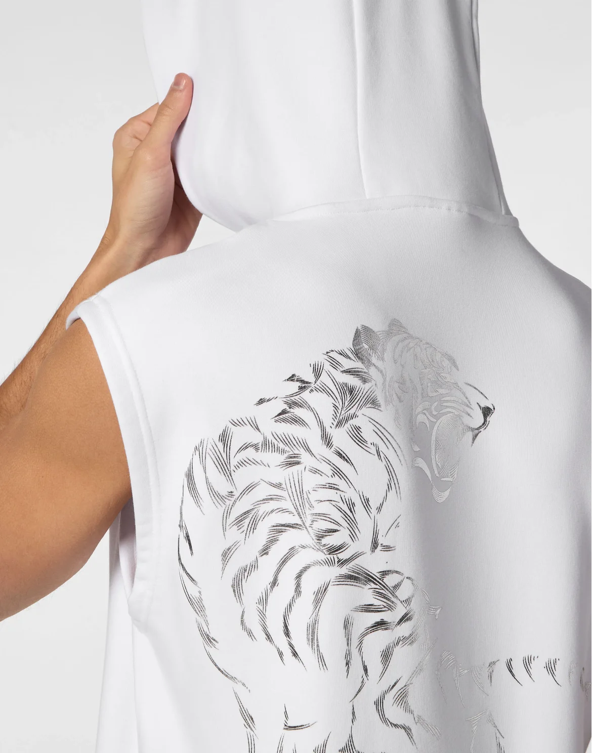 Sleeveless Sweatshirt Tiger, цвет: Белый