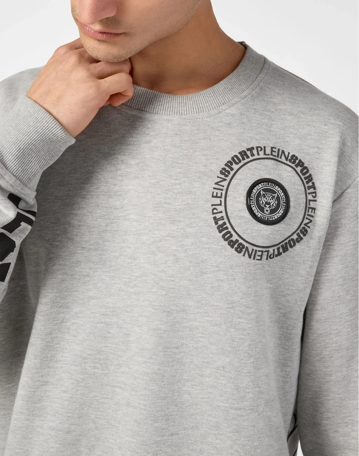 Sweatshirt Round Neck Carbon Tiger, цвет: Серый