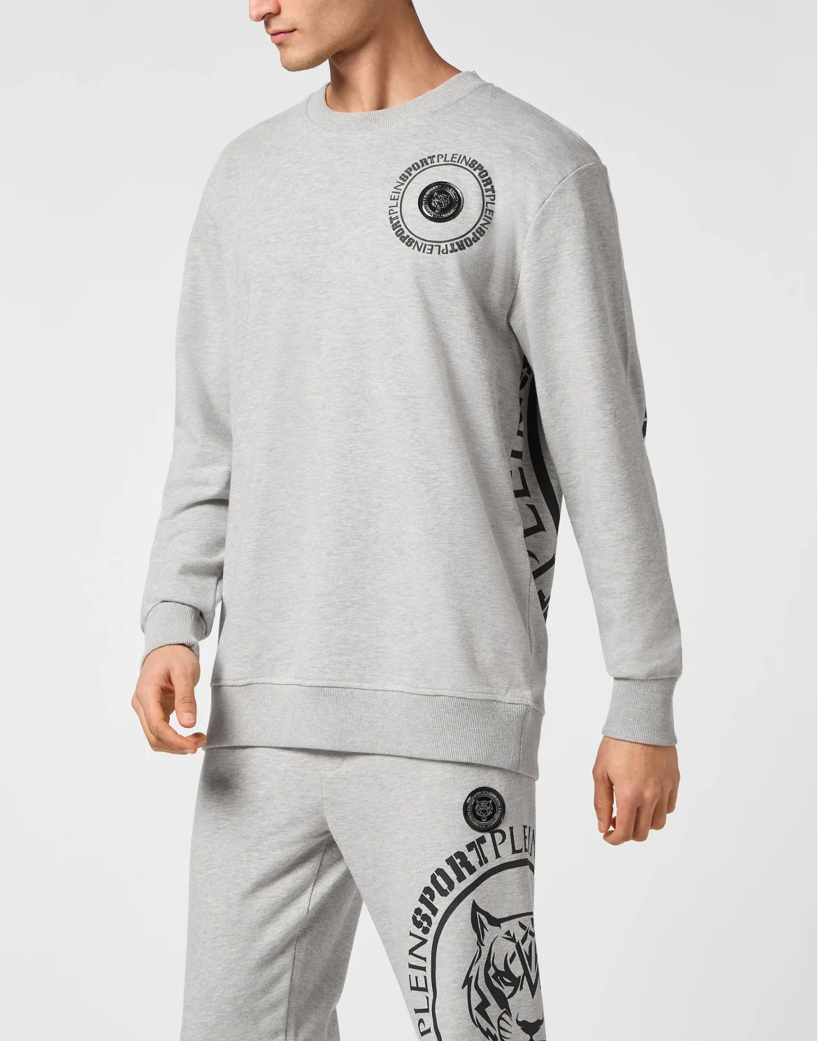 Sweatshirt Round Neck Carbon Tiger, цвет: Серый