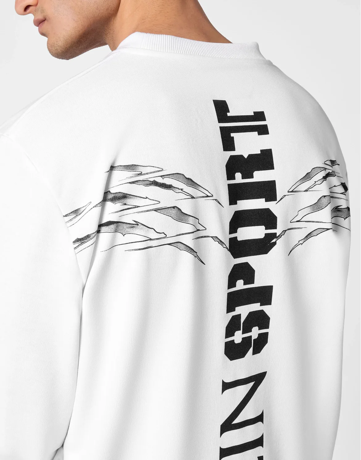 Sweatshirt Round Neck Scratch, цвет: Белый
