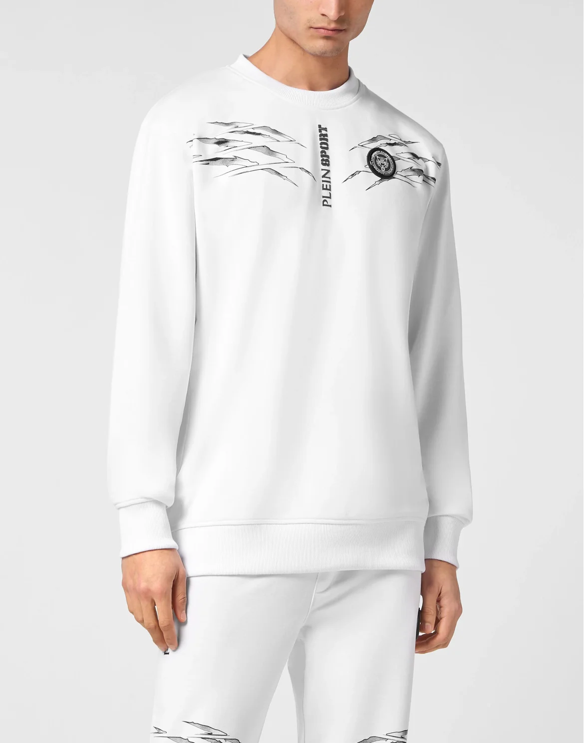 Sweatshirt Round Neck Scratch, цвет: Белый
