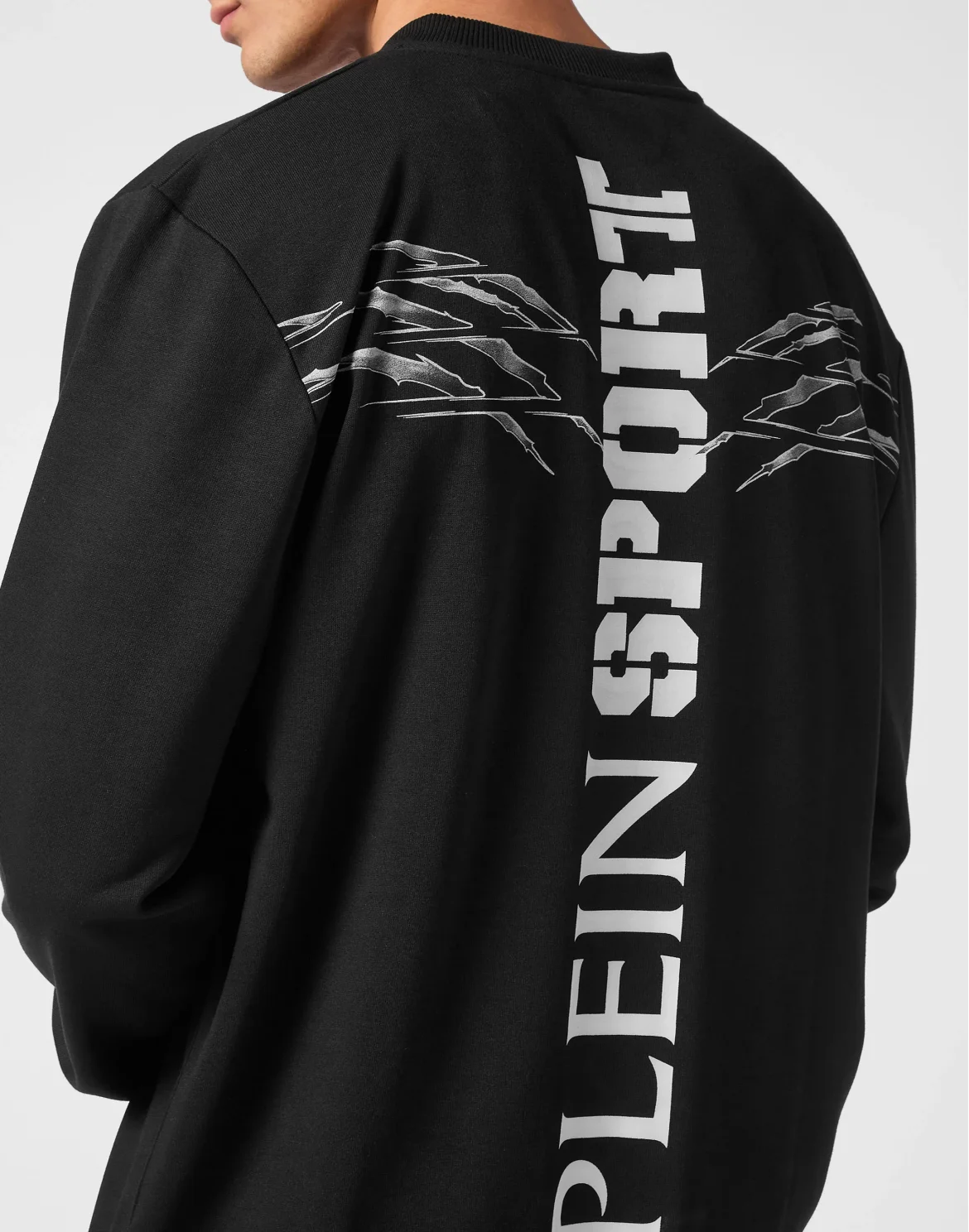 Sweatshirt Round Neck Scratch, цвет: Черный