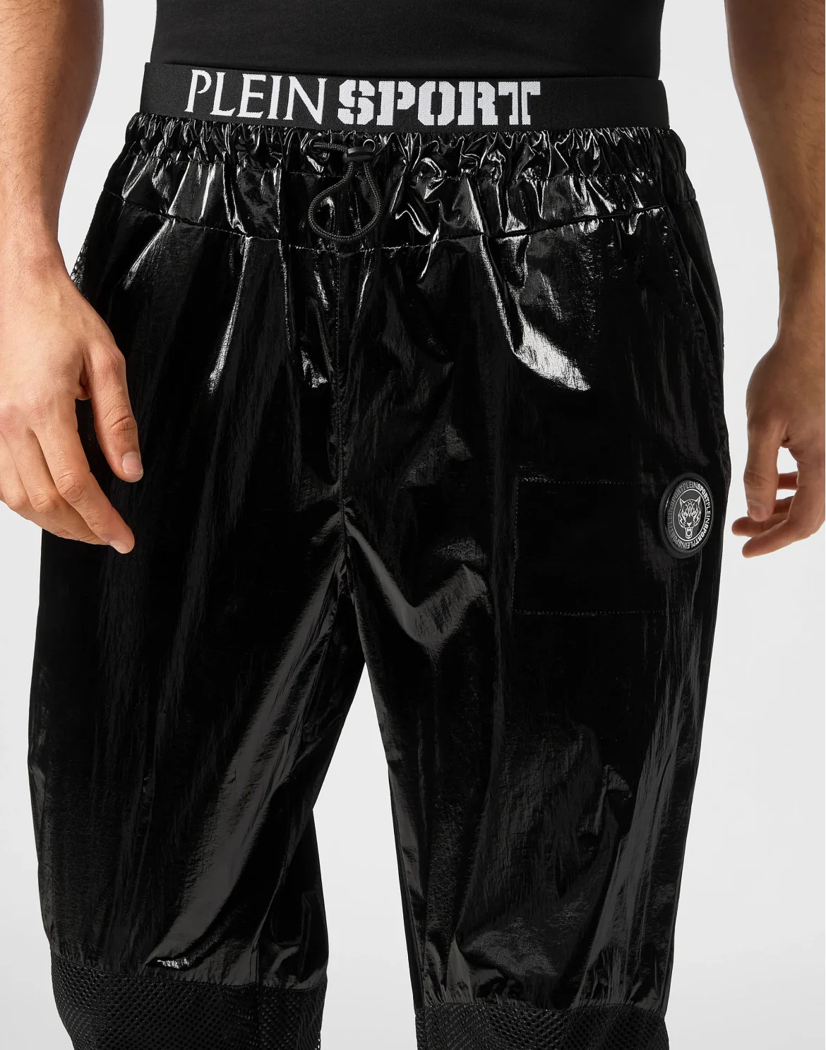 Nylon Crease Jogging Trousers, цвет: Черный