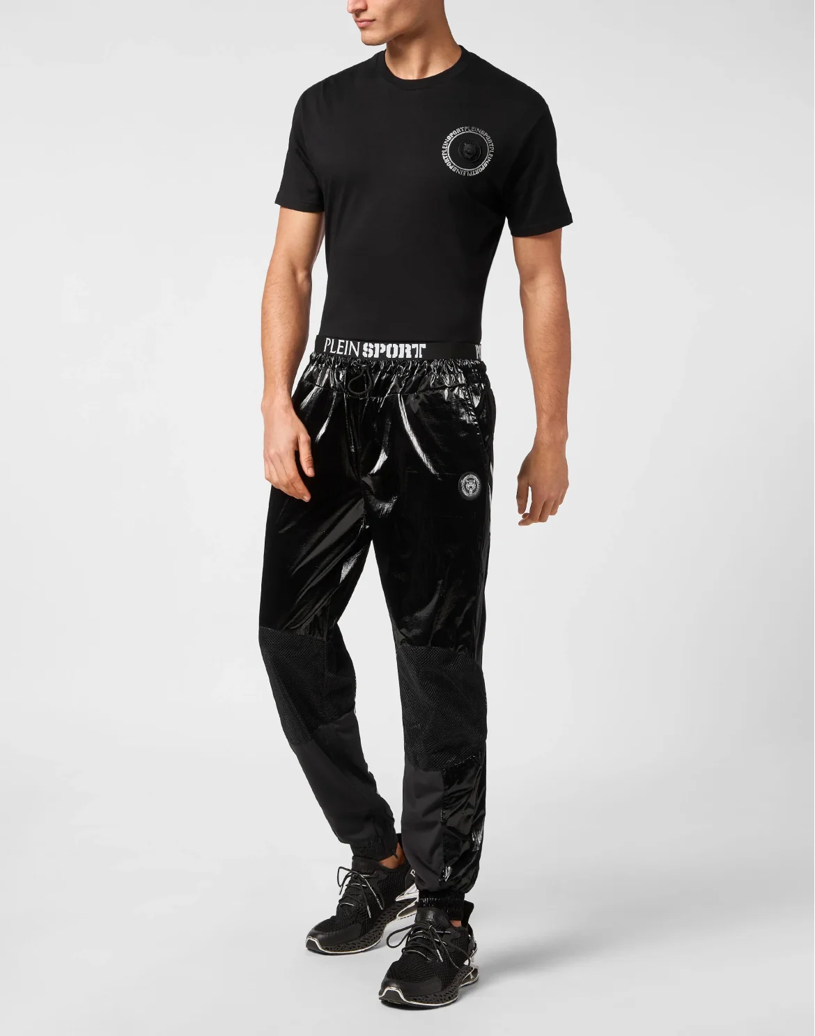 Nylon Crease Jogging Trousers, цвет: Черный