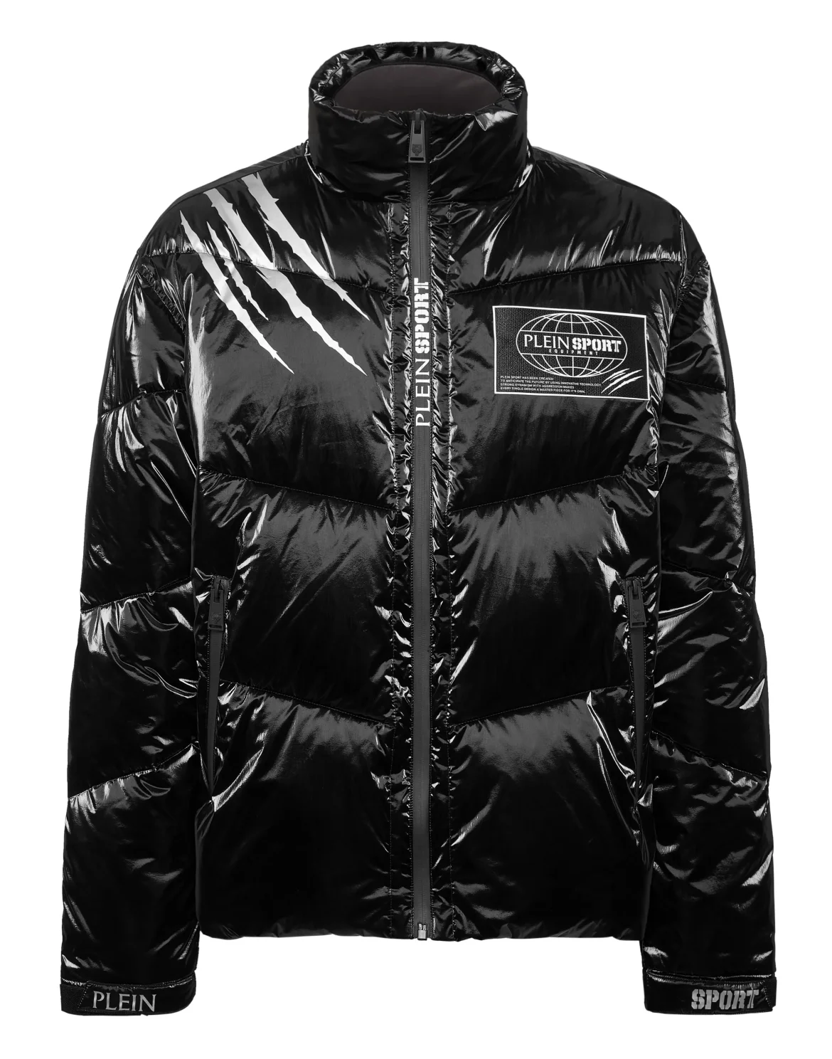 Nylon Crease Puffer Jacket, цвет: Черный