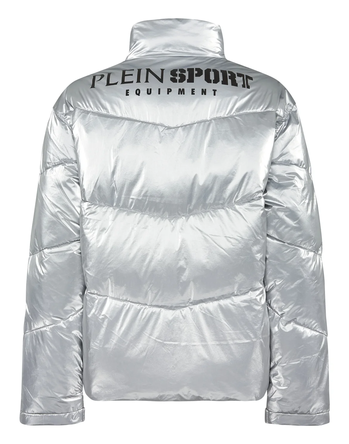 Nylon Crease Puffer Jacket, цвет: Серебристый