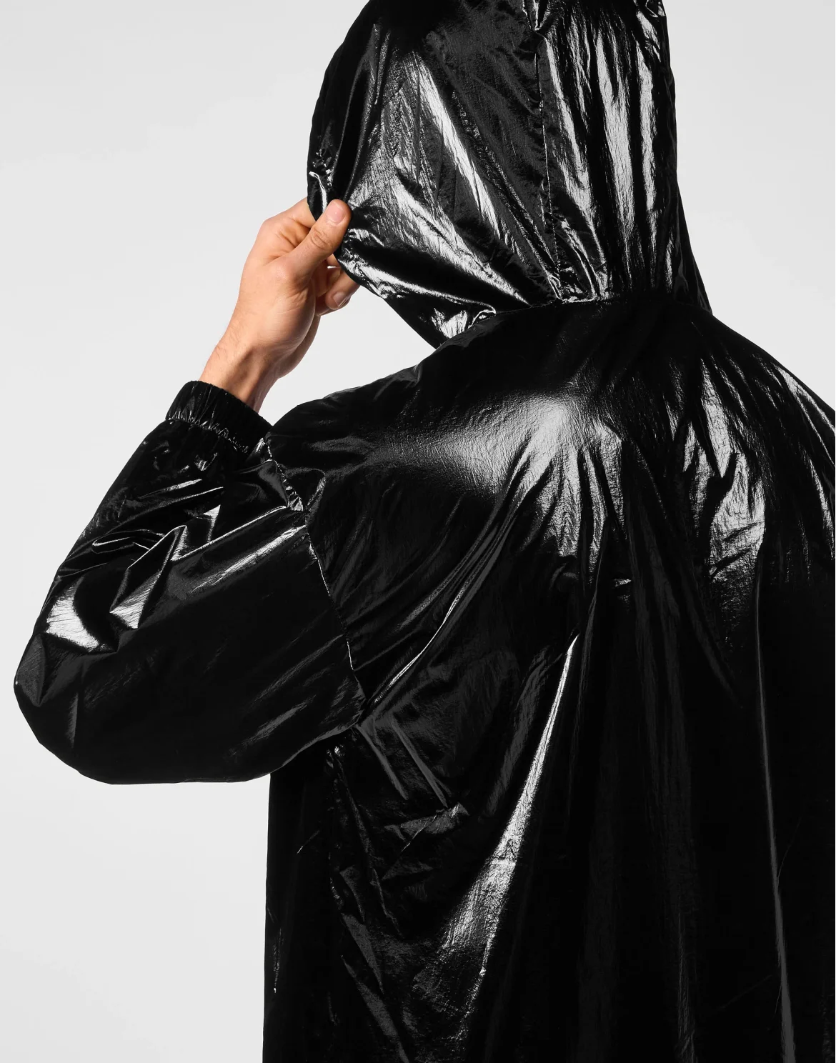 Nylon Crease Windbreaker, цвет: Черный