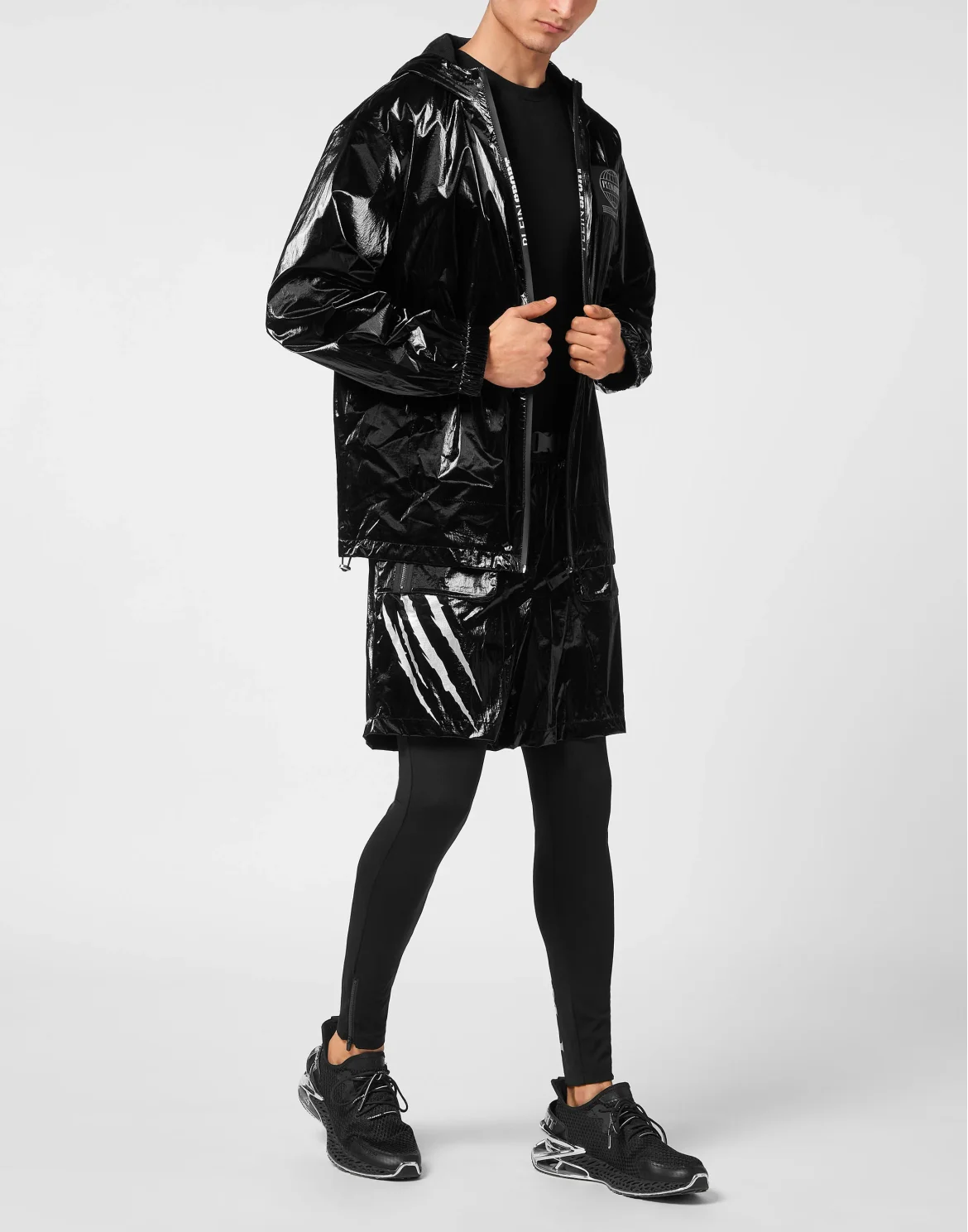 Nylon Crease Windbreaker, цвет: Черный