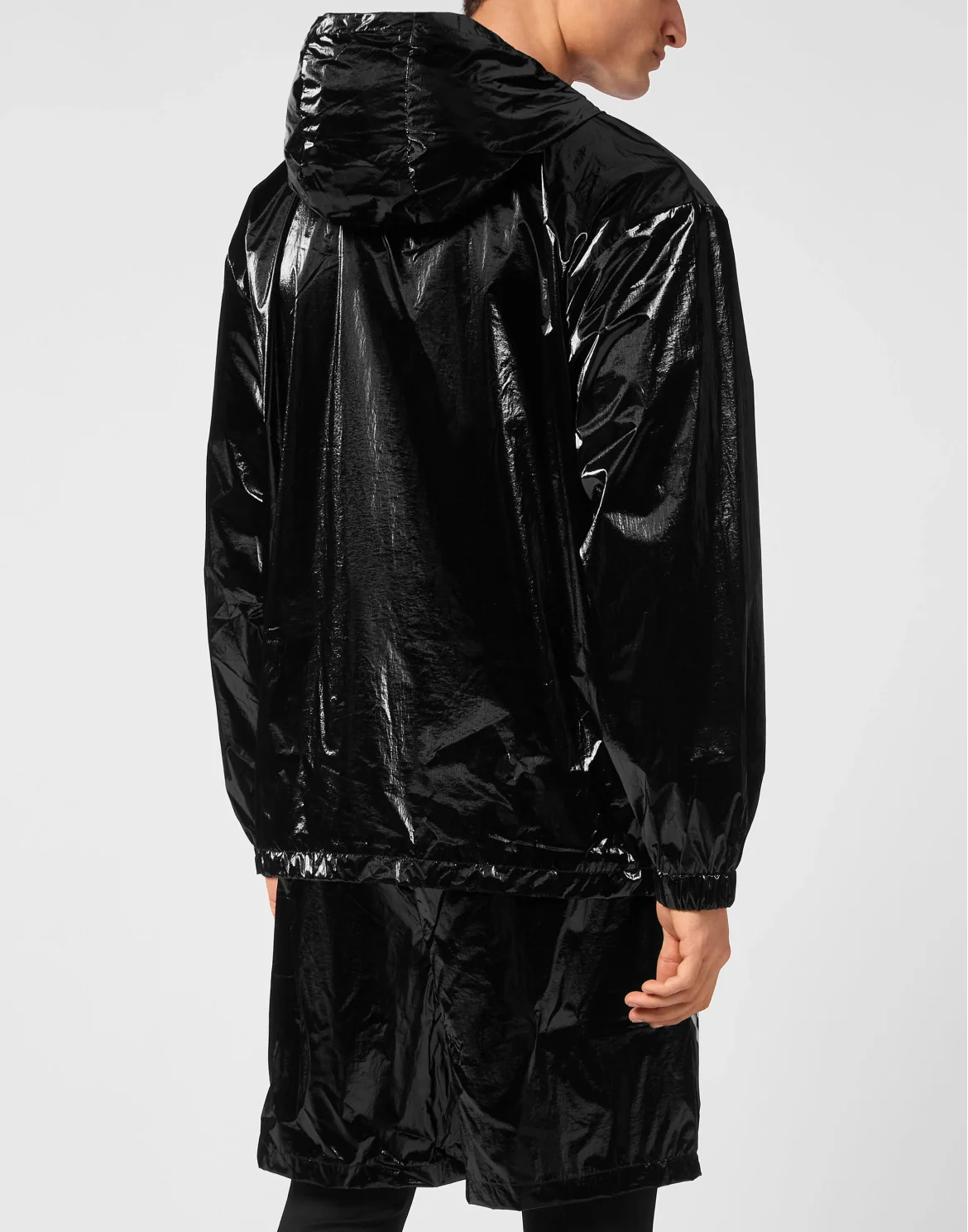 Nylon Crease Windbreaker, цвет: Черный