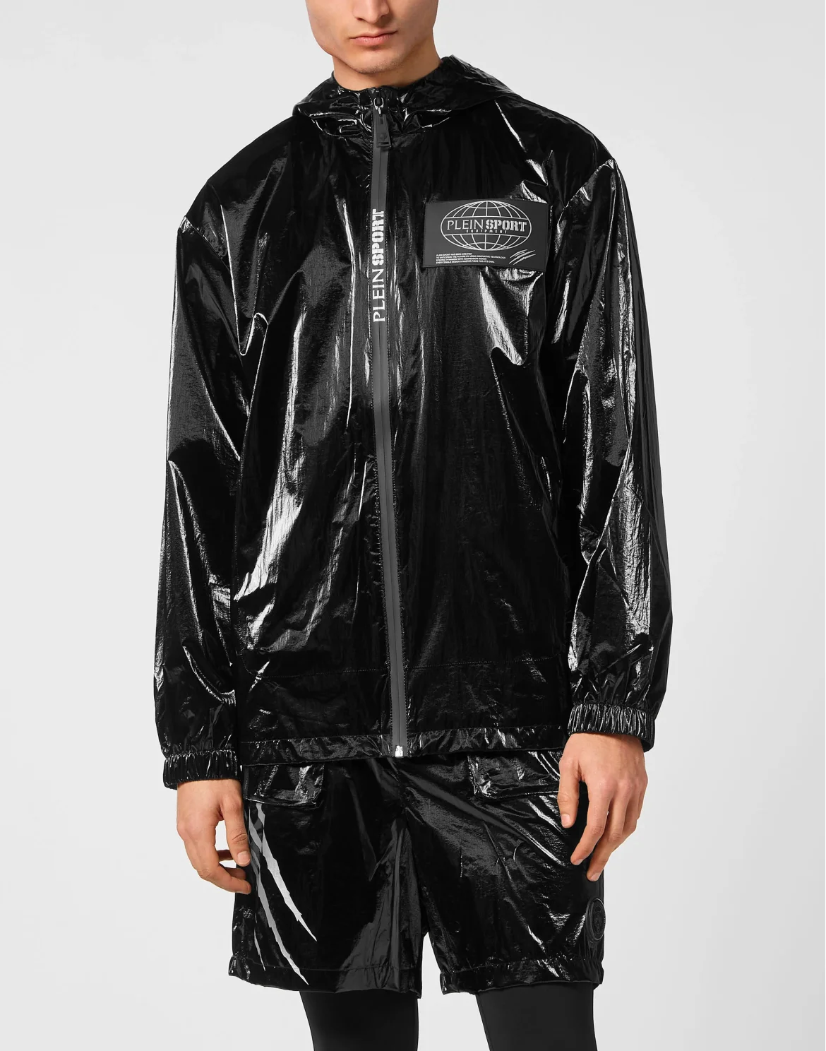 Nylon Crease Windbreaker, цвет: Черный