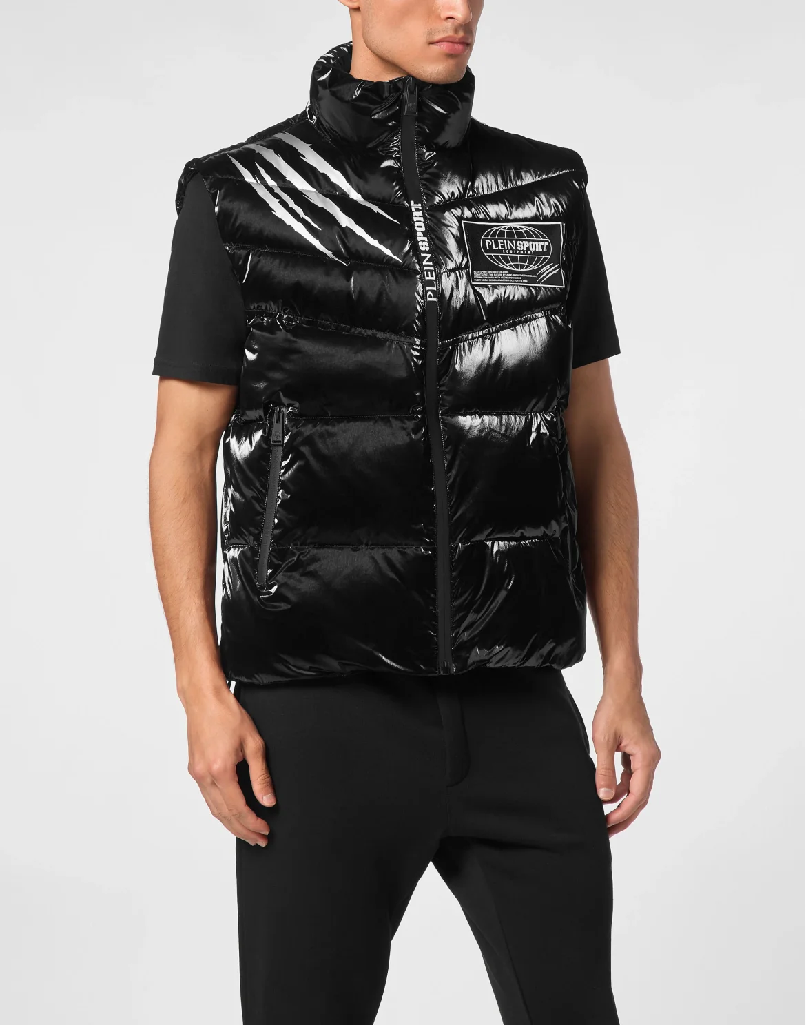 Nylon Crease Vest, цвет: Черный