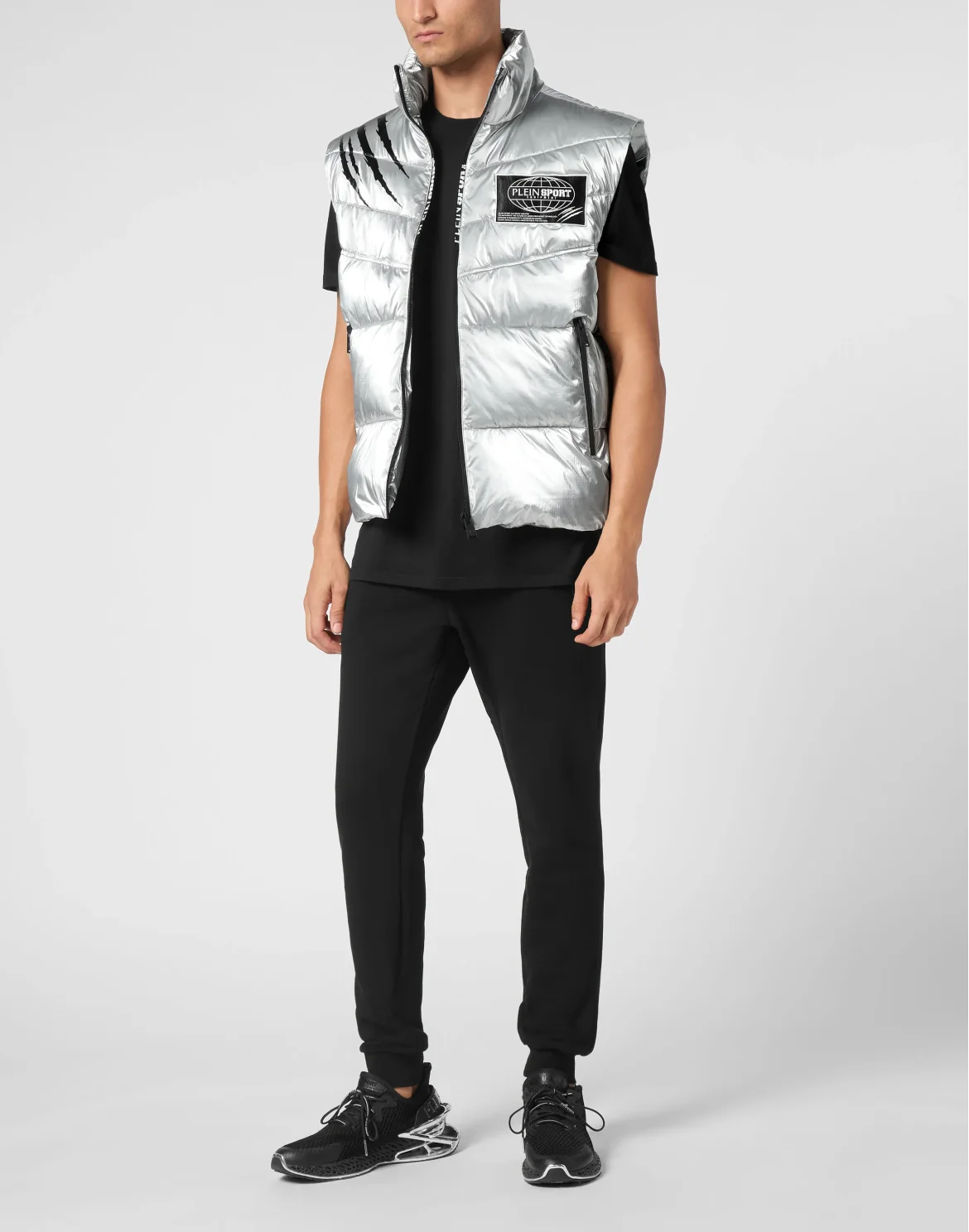 Nylon Crease Vest, цвет: Серебристый