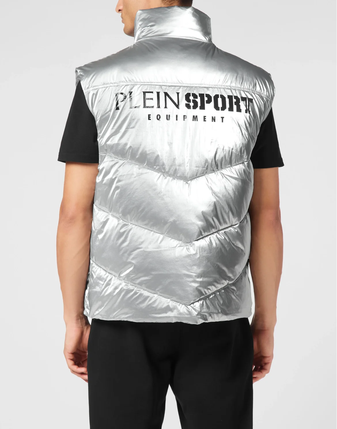 Nylon Crease Vest, цвет: Серебристый