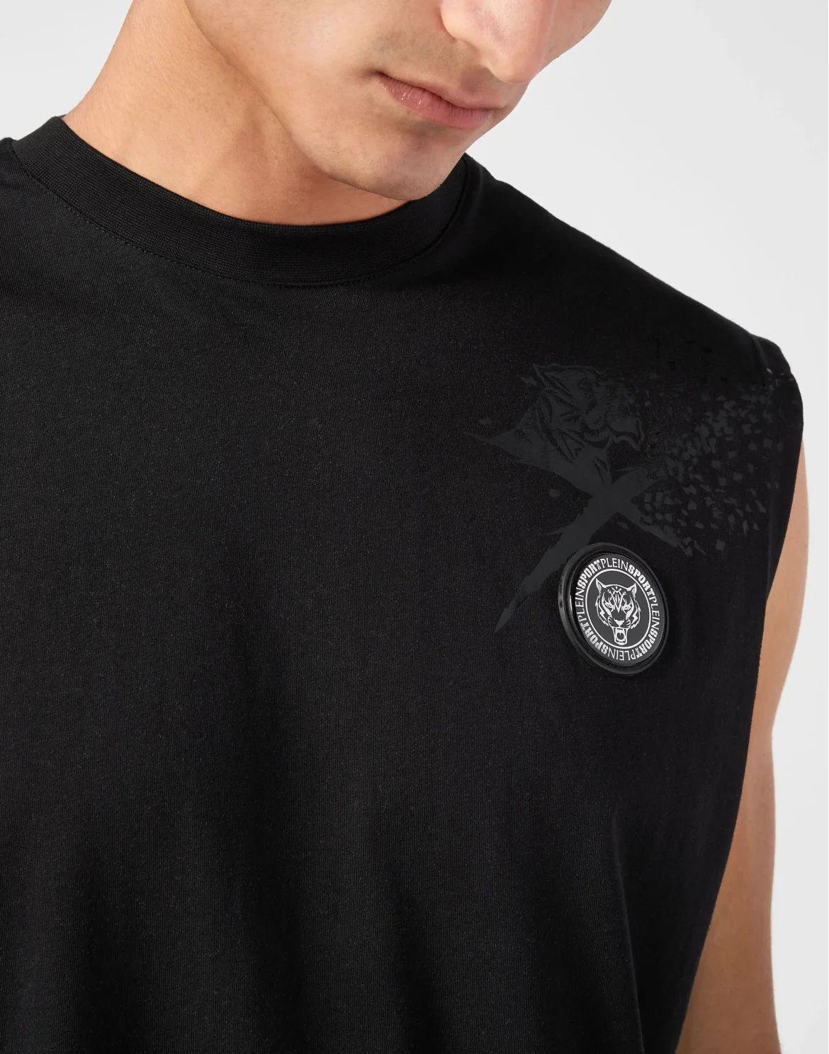 SLEEVELESS T-shirt, цвет: Черный