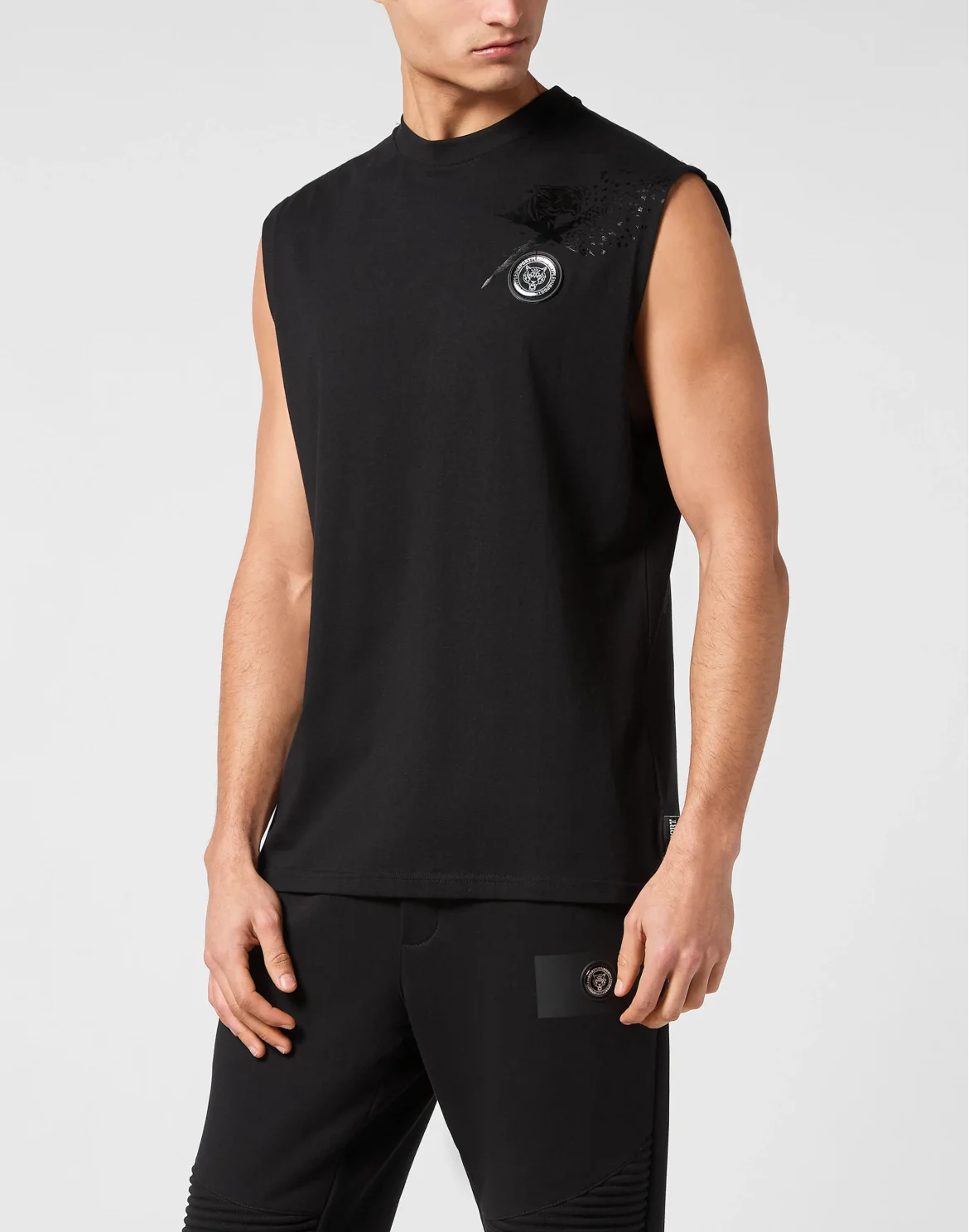 SLEEVELESS T-shirt, цвет: Черный
