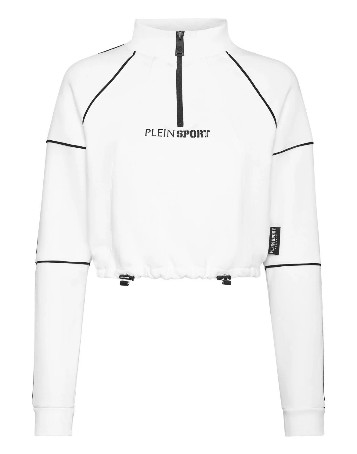 Cropped Hoodie Sweatshirt, цвет: Белый