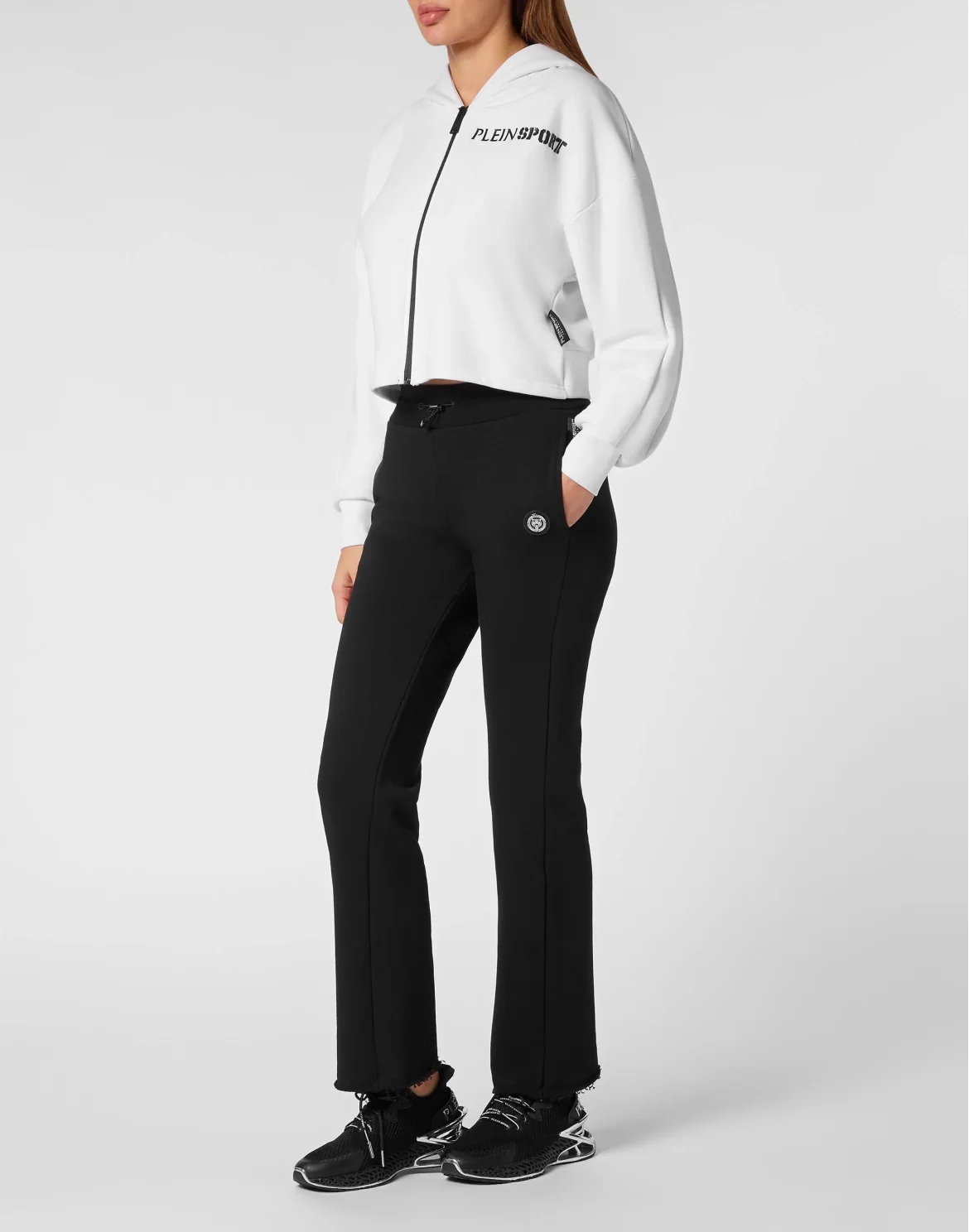 Cropped Hoodie Sweatshirt Tiger, цвет: Белый