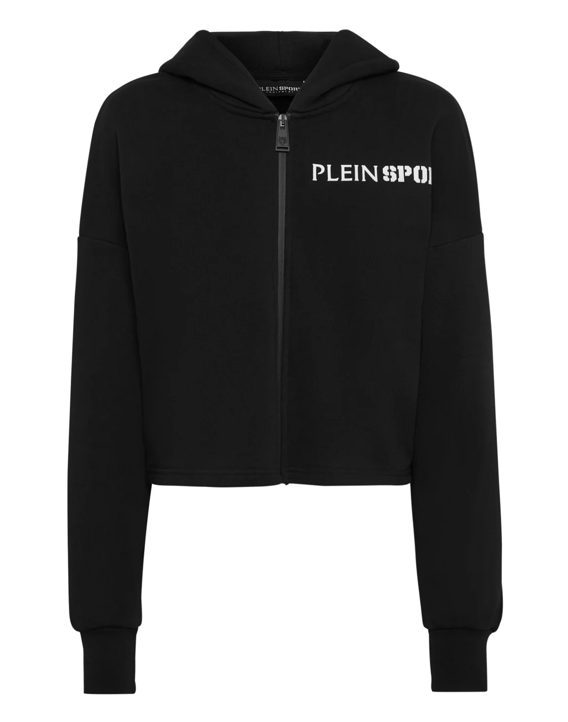 Cropped Hoodie Sweatshirt Tiger, цвет: Черный