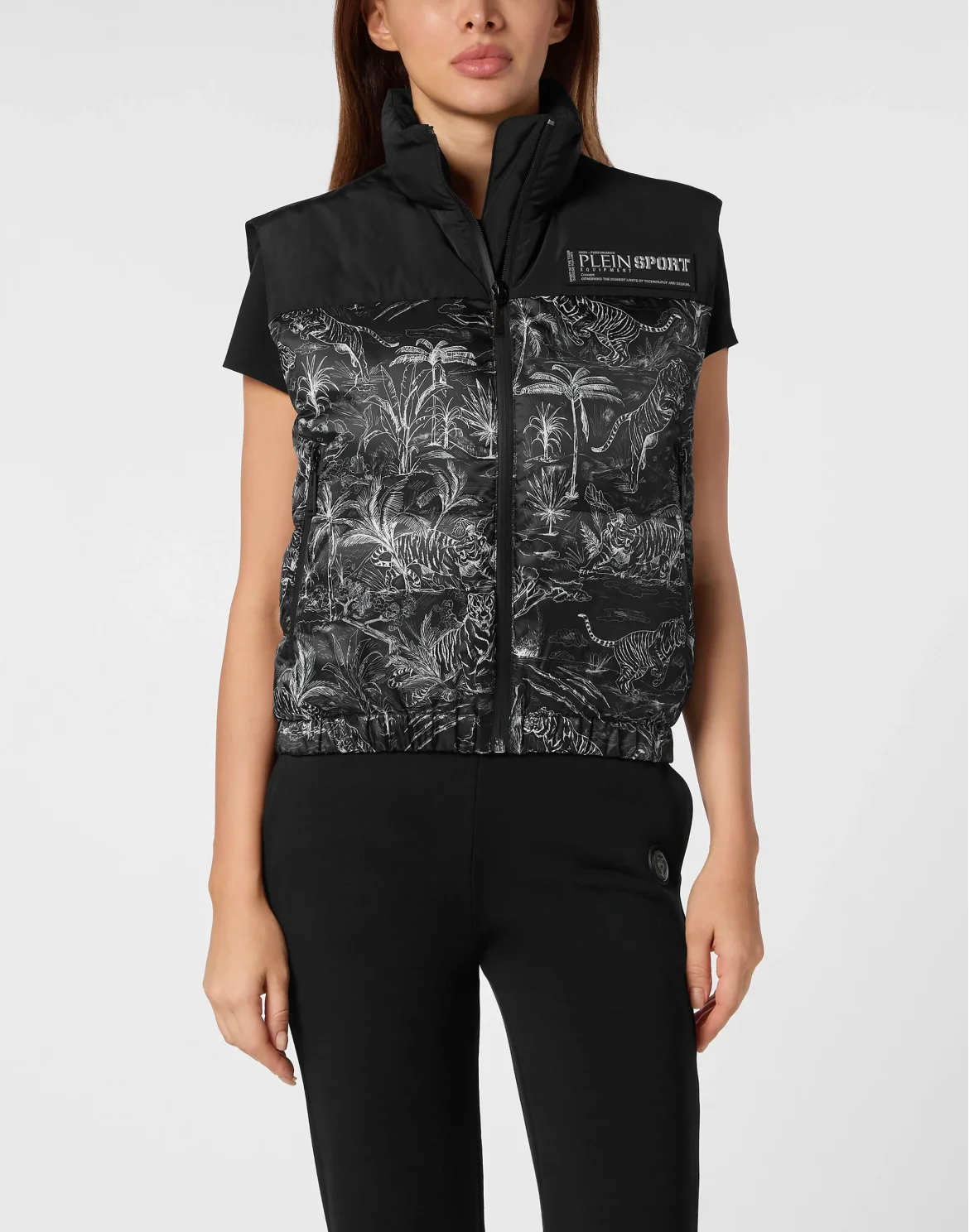 Padded Vest Toile, цвет: Черный