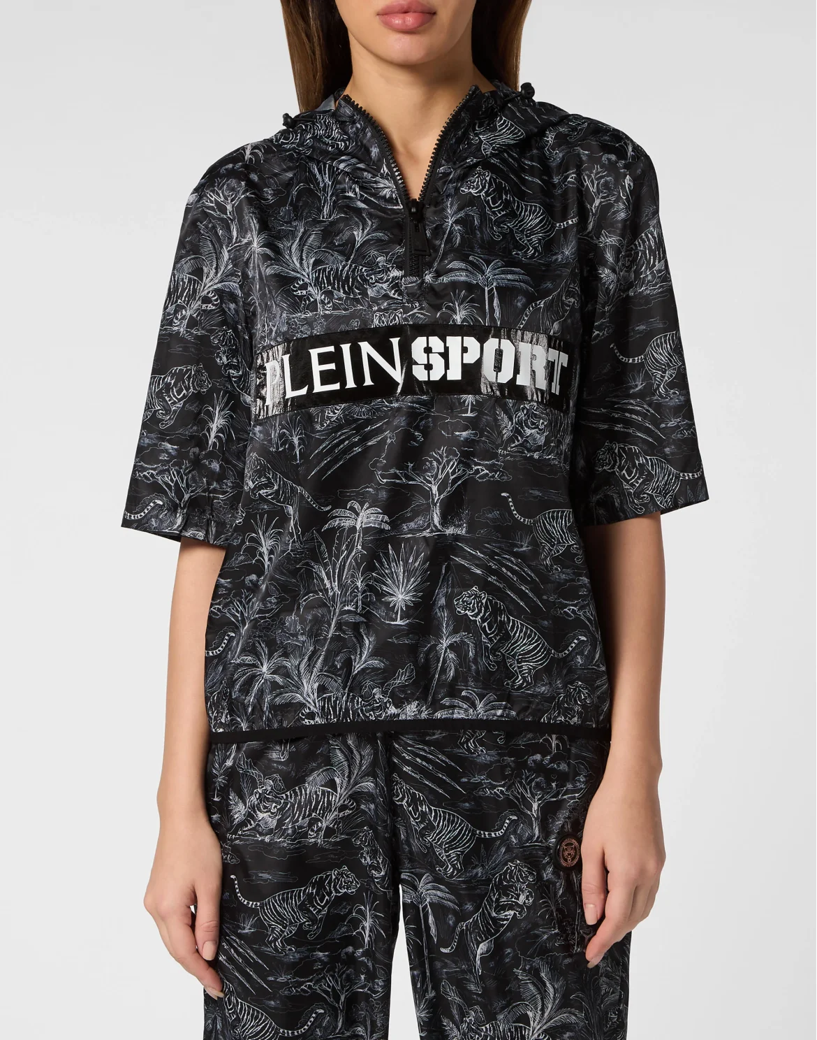 Nylon Windbreaker Toile, цвет: Черный