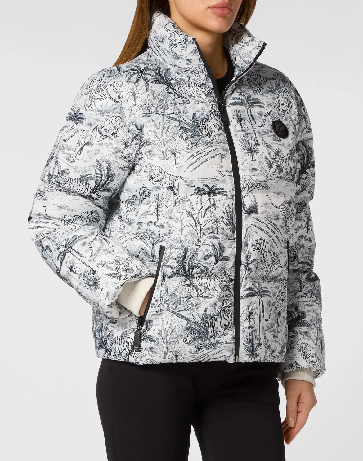 Nylon Puffer Jacket Toile, цвет: Белый