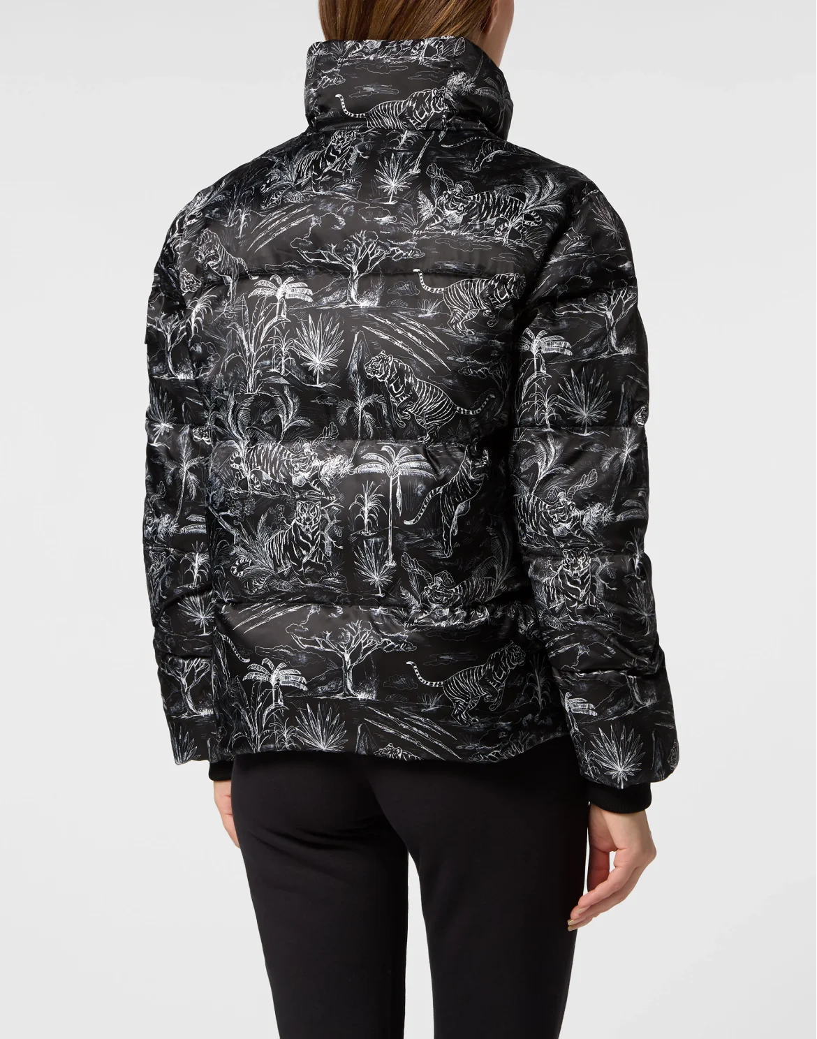 Nylon Puffer Jacket Toile, цвет: Черный