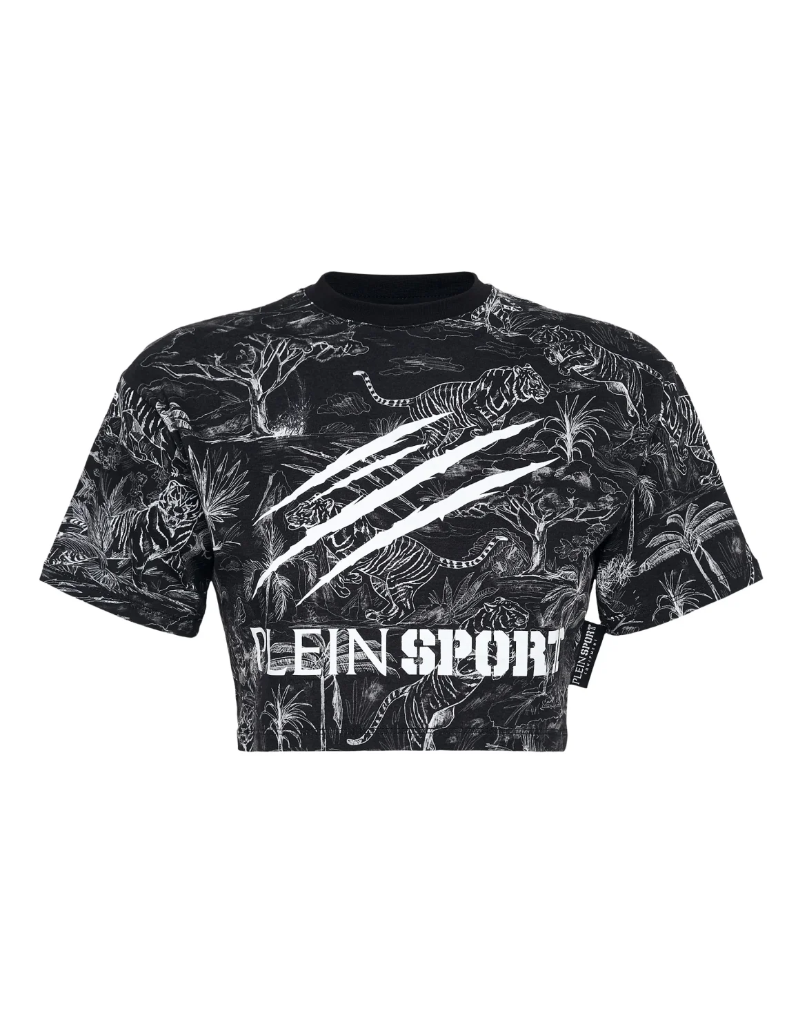 Cropped T-shirt, цвет: Черный