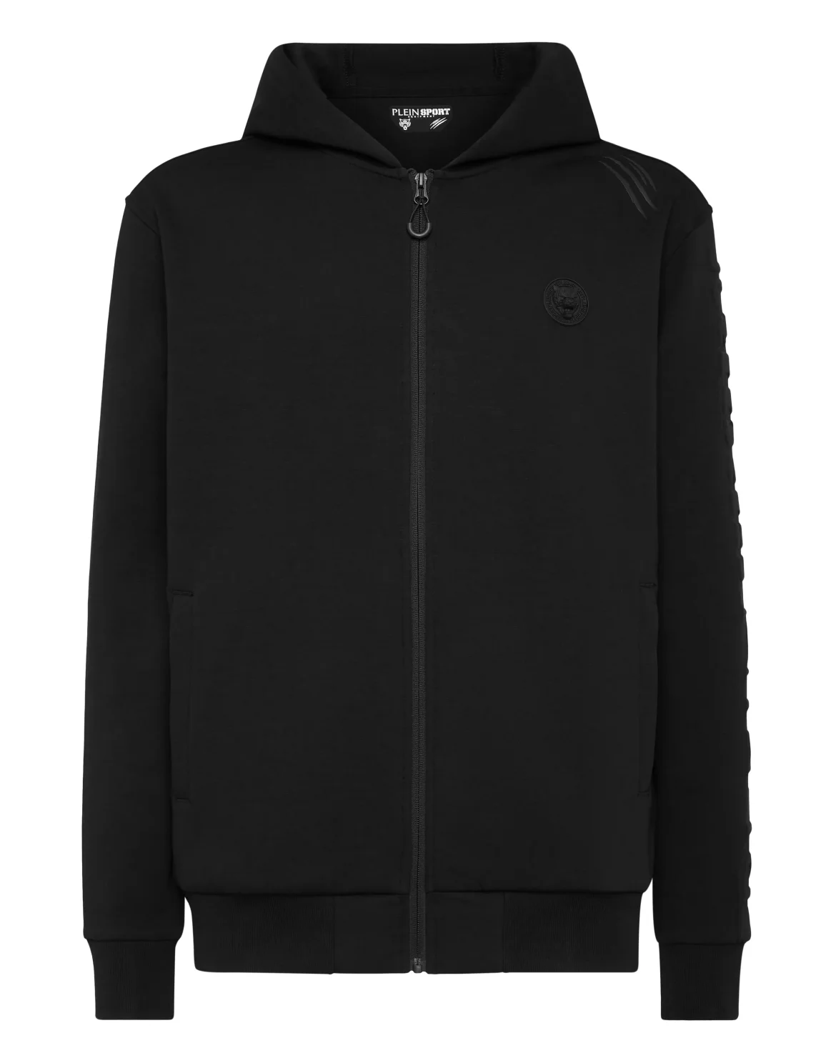 Embossed Hoodie Sweatjacket, цвет: Черный