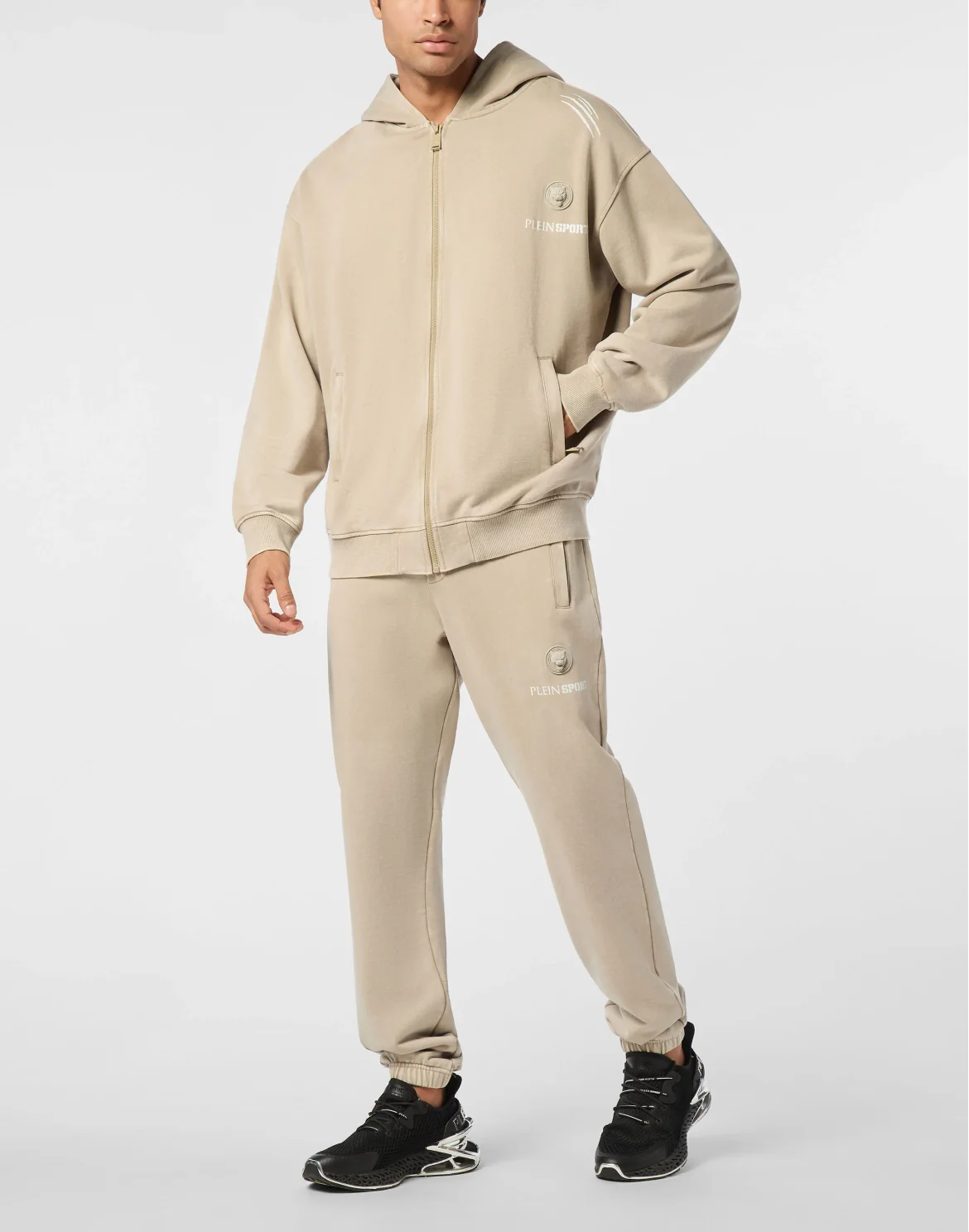 Hoodie Sweatjacket Cold Dye, цвет: Бежевый