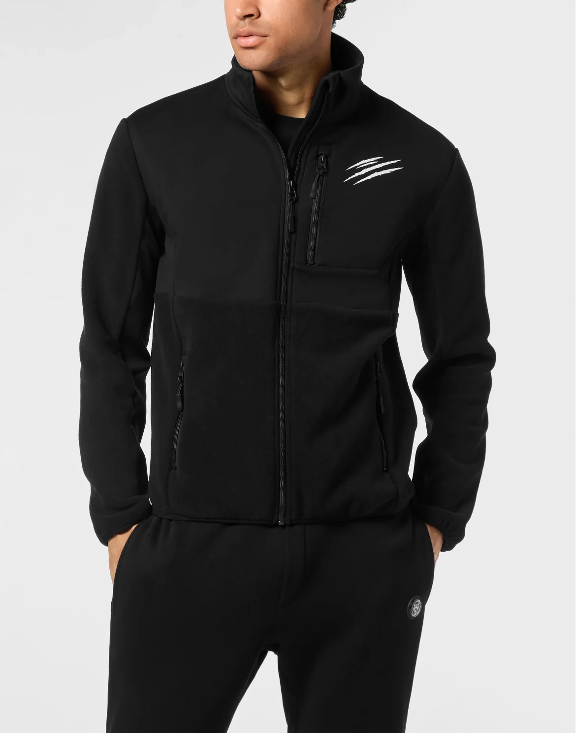 Pile Nylon Zip Anorak, цвет: Черный